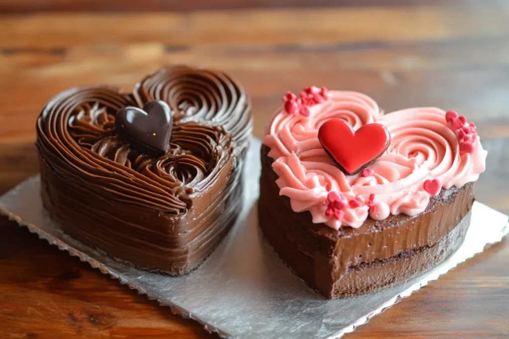 Heart-shaped cakes