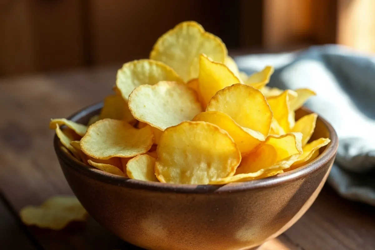 Bowl of gluten-free potato chips