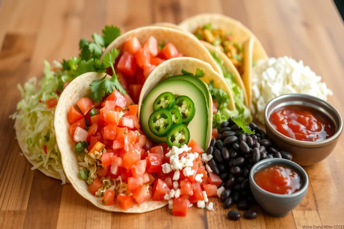 Traditional Mexican chalupas with shredded chicken, salsa, and fresh toppings