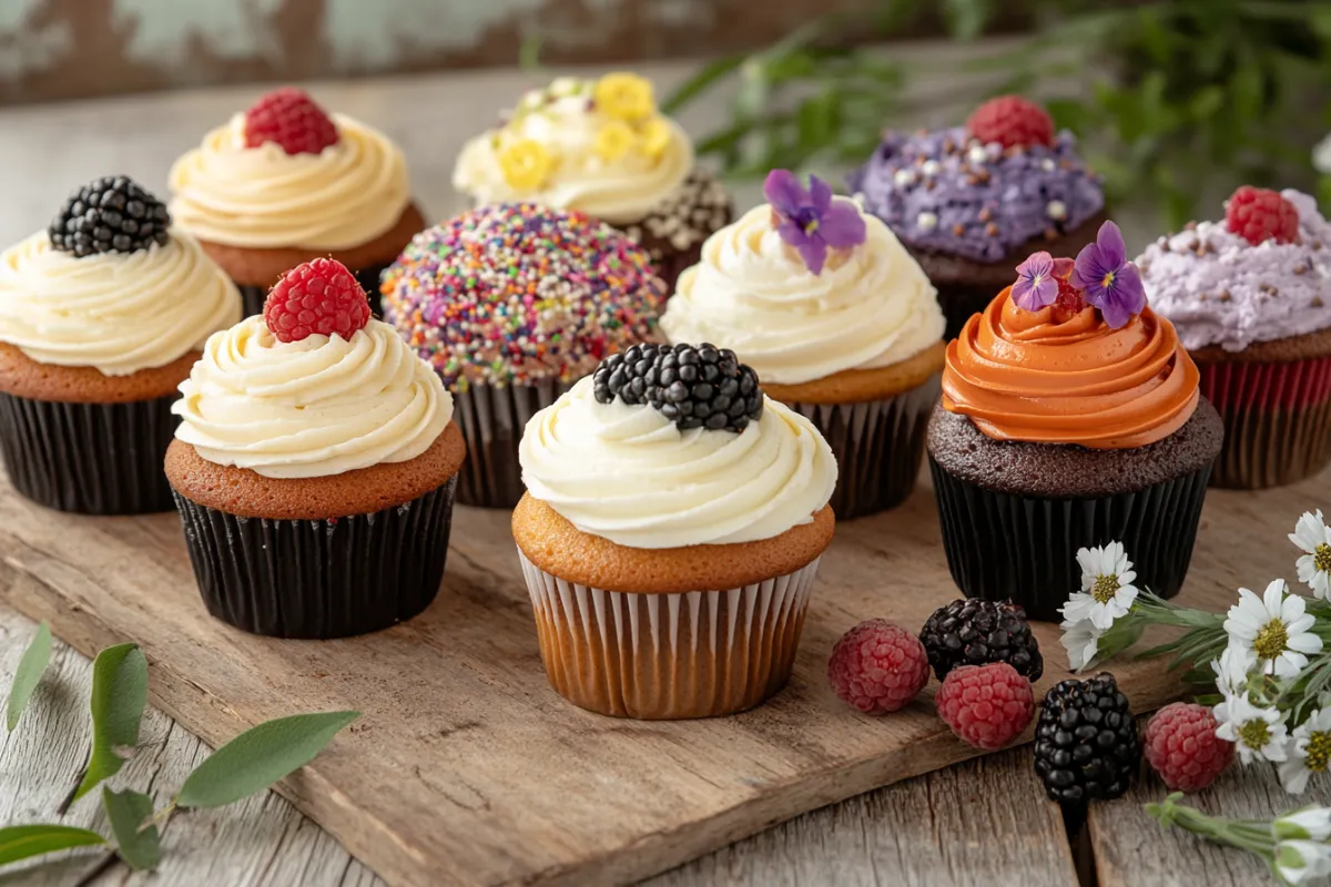 Gluten-free cupcakes with frosting