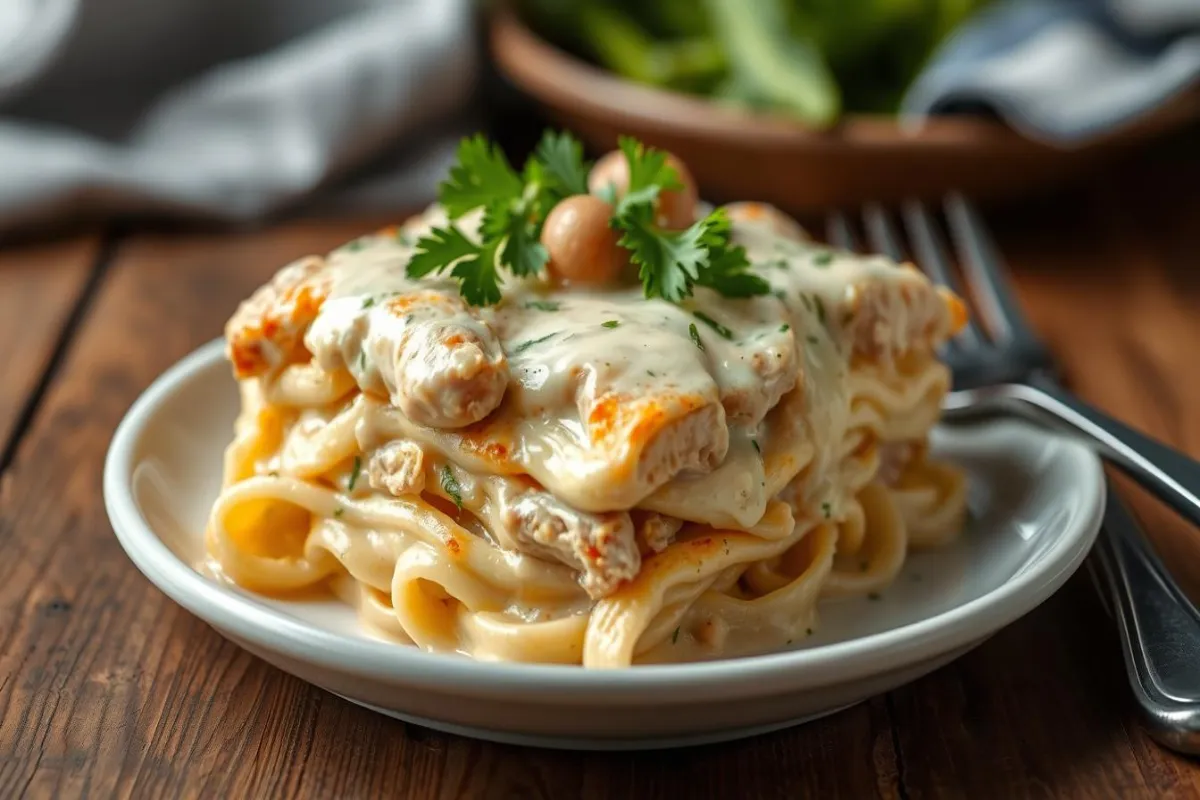 chicken alfredo lasagna