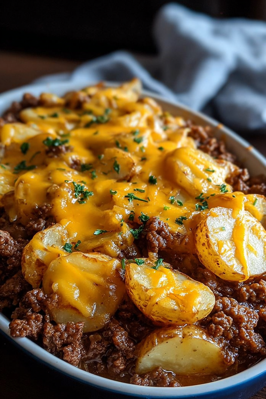 Cheesy Ground Beef and Potatoes