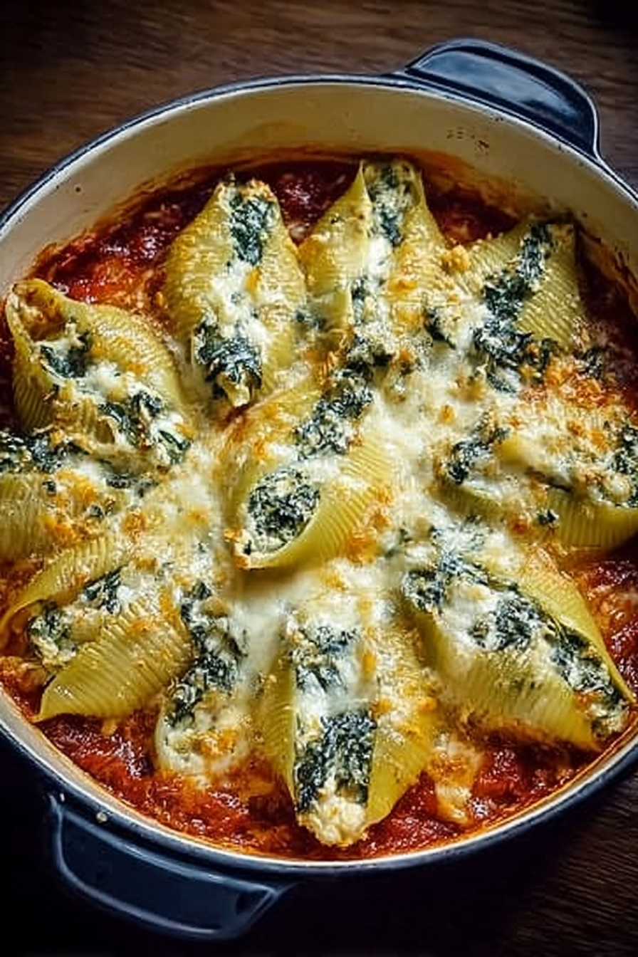 Spinach and Ricotta Stuffed Shells
