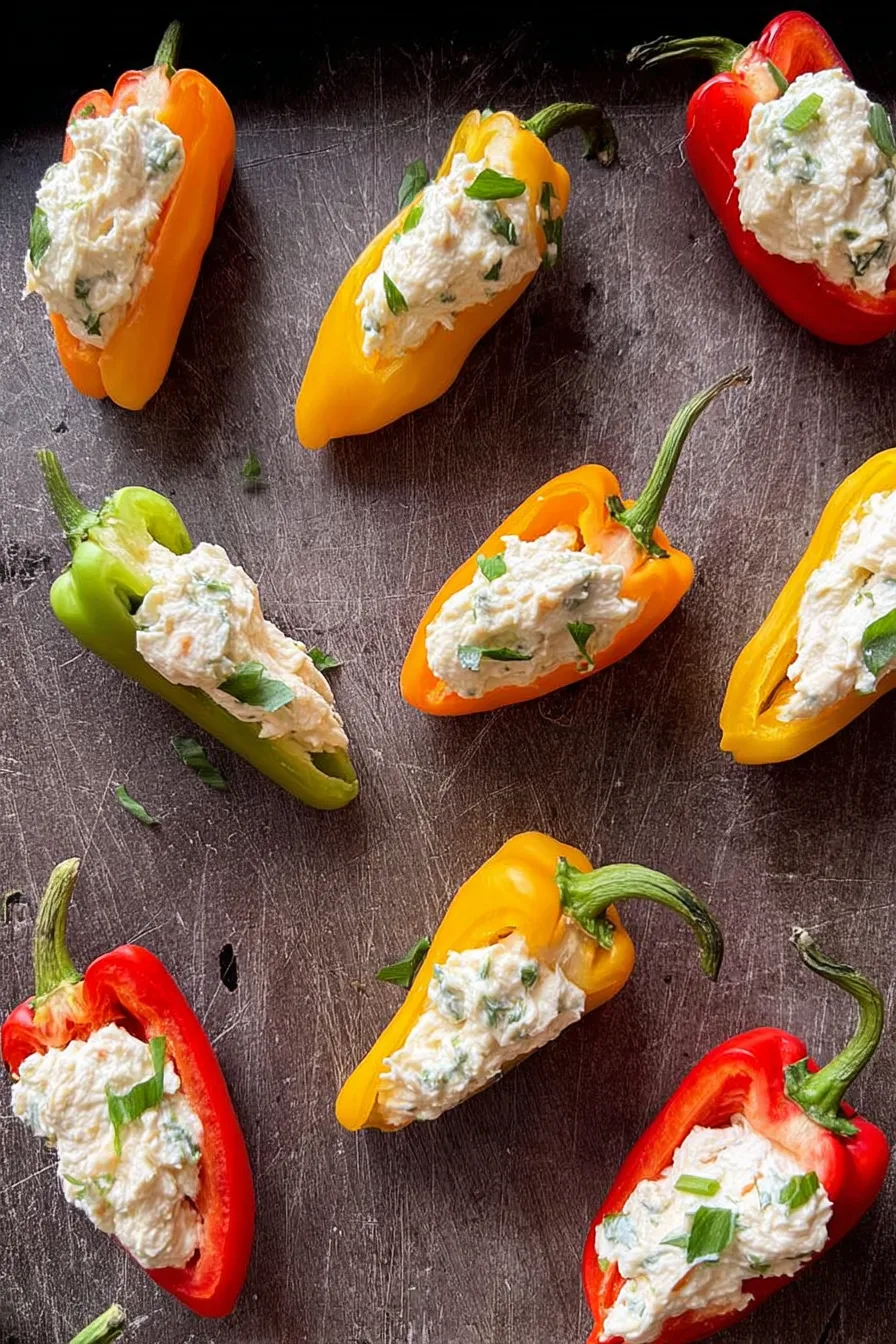 Irresistible Stuffed Mini Bell Peppers with Spiced Cream CheeseĀ