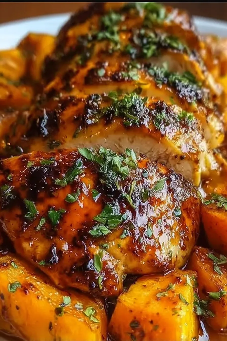 Maple Glazed Chicken with Sweet Potatoes Recipe