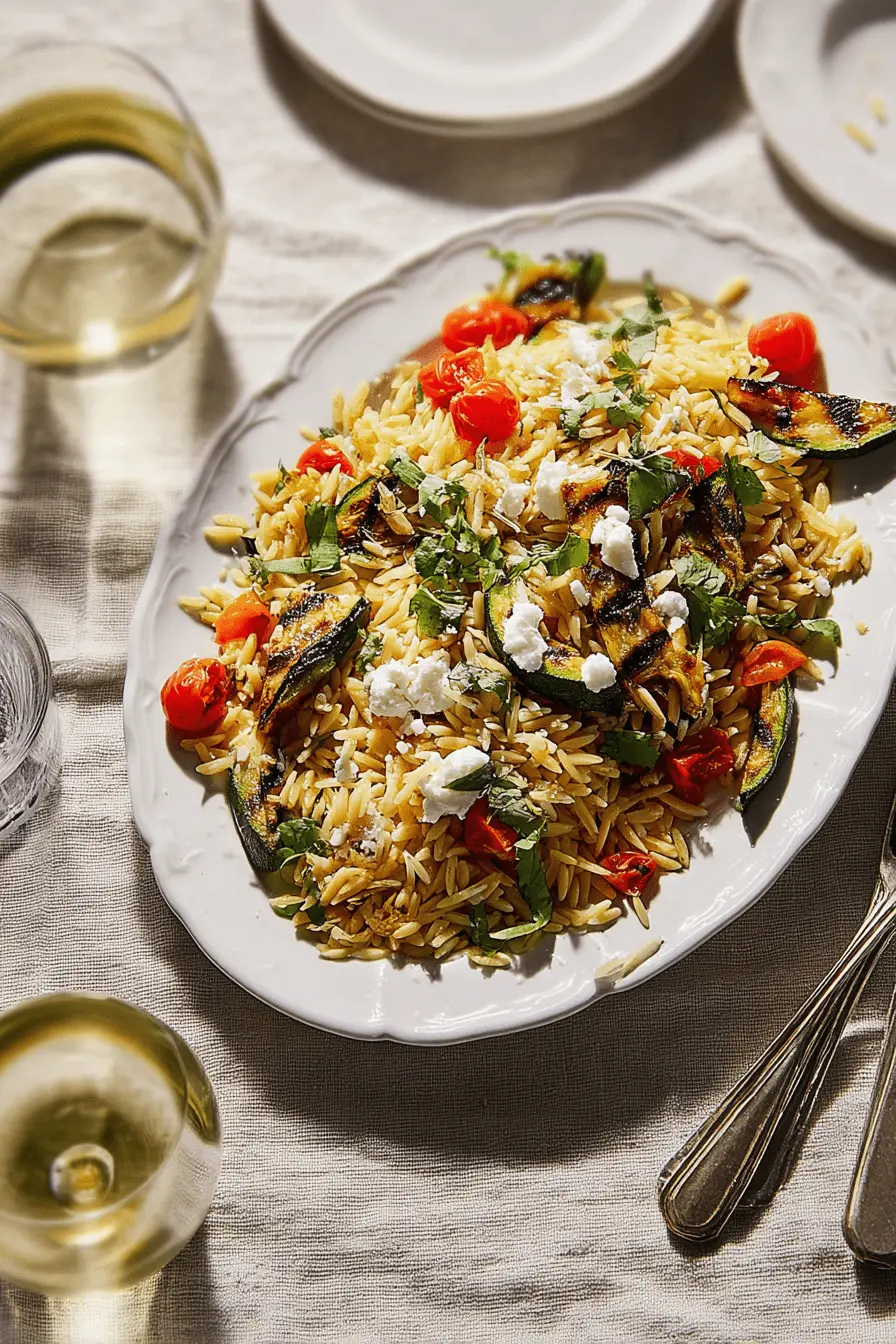 One-Pan Lemon Herb Chicken Orzo Recipe