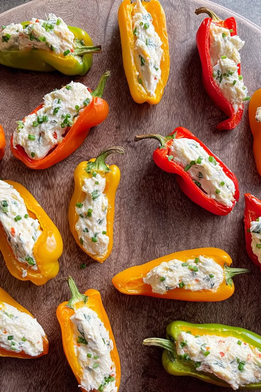 Mini Bell Peppers with Spiced Cream Cheese