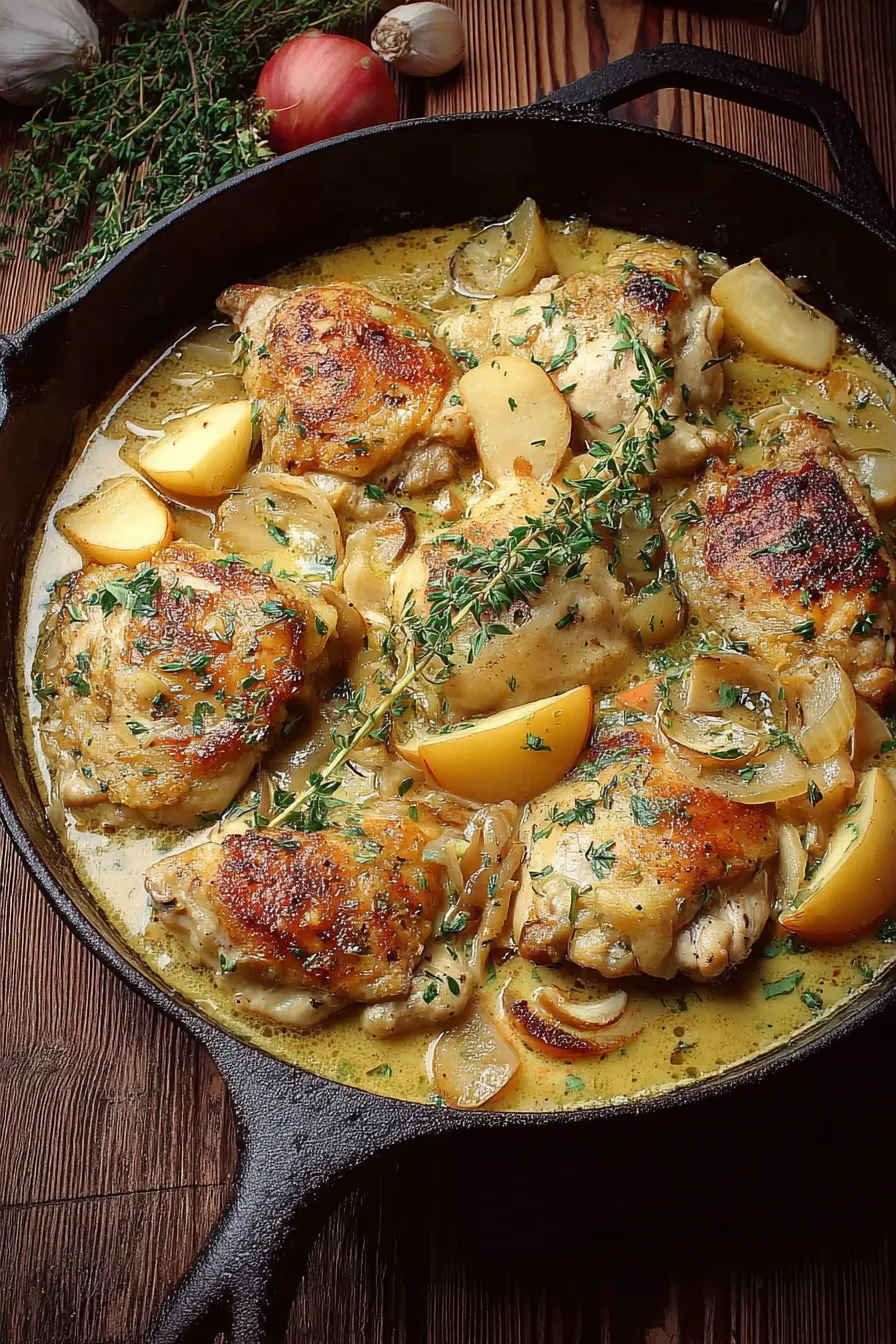Chicken Normandy A Classic French Apple Cider Chicken Recipe