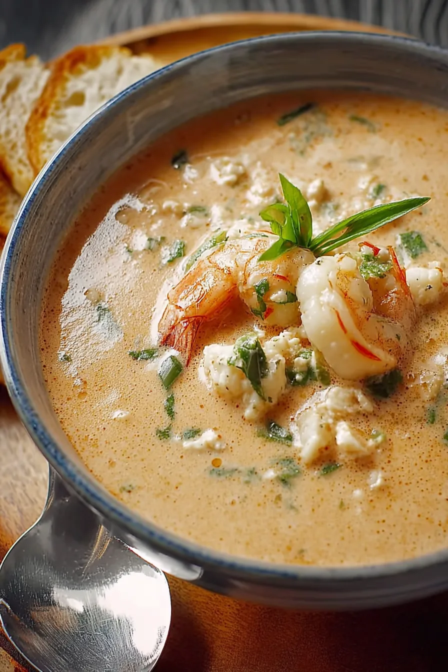 Crab and Shrimp Seafood Bisque Soup