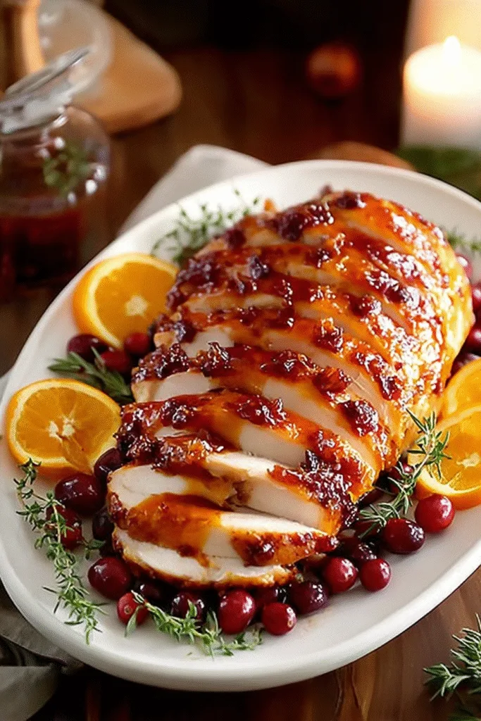 Cranberry Orange Glazed Turkey Breast