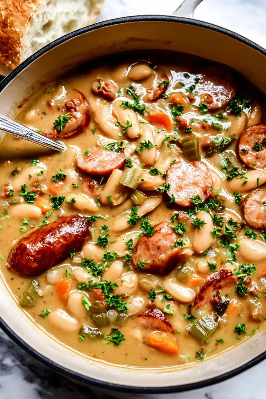 Creamy Bean Soup with Sausage