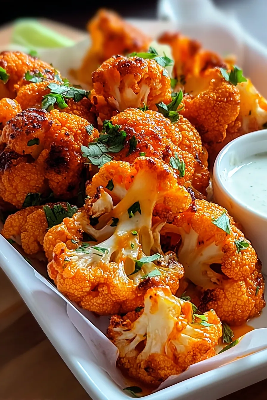 Crispy Roasted Buffalo Cauliflower Recipe