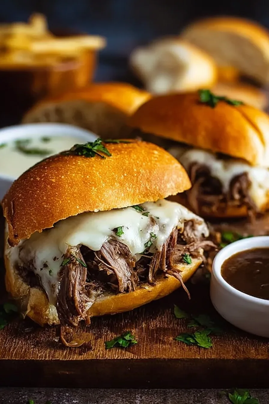 Crock Pot French Dip Sandwiches