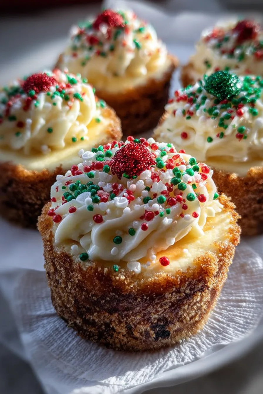 Festive Mini Christmas Cheesecakes