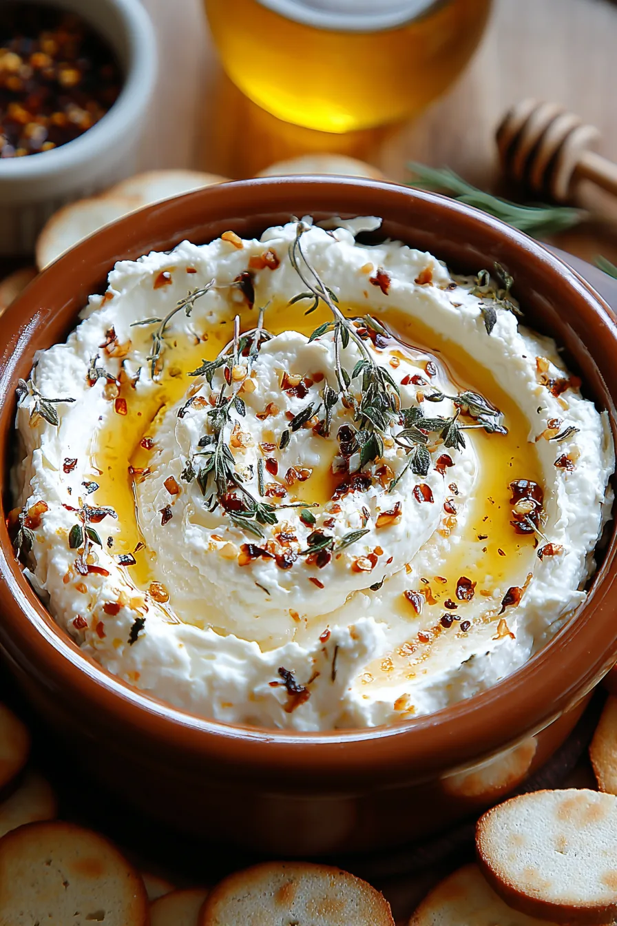 Hot Honey Ricotta Dip