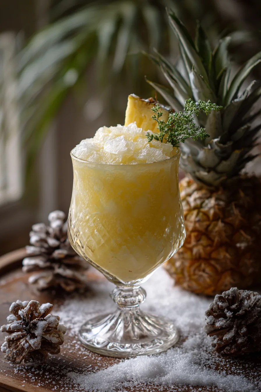 Non Alcoholic Snowy Pineapple Punch