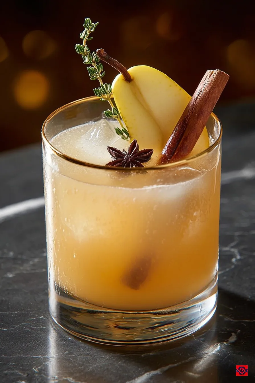 Pear Ginger Holiday Mocktail Recipe