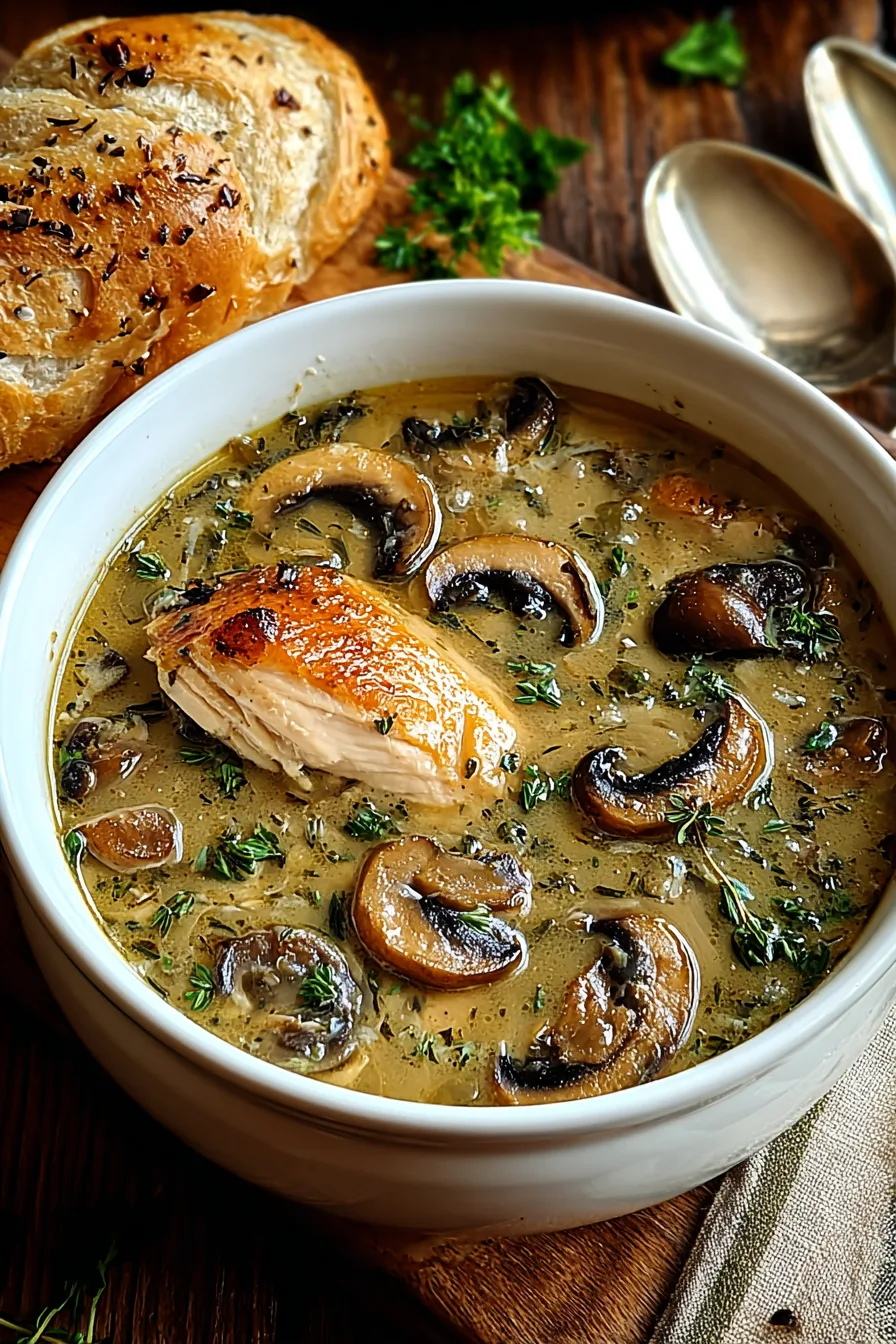 Rotisserie Chicken Mushroom Soup