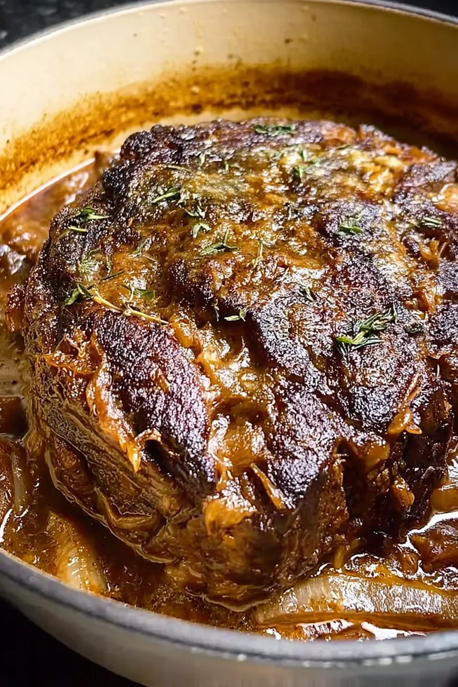 Slow Cooker French Onion Pot Roast – Easy Comfort Dinner!
