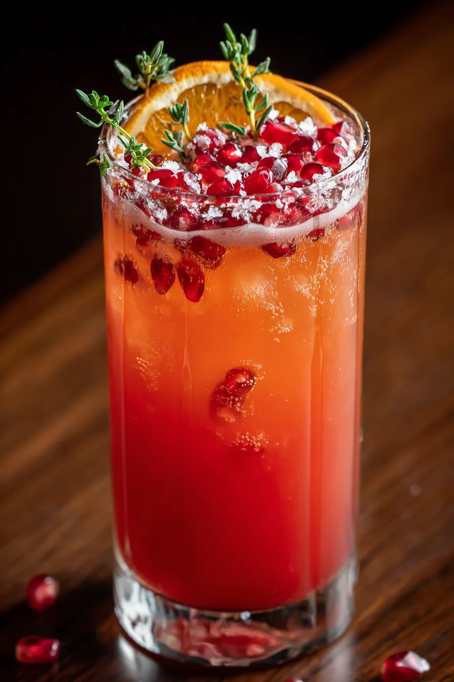 Sparkling Holiday Orange Fizz Mocktail
