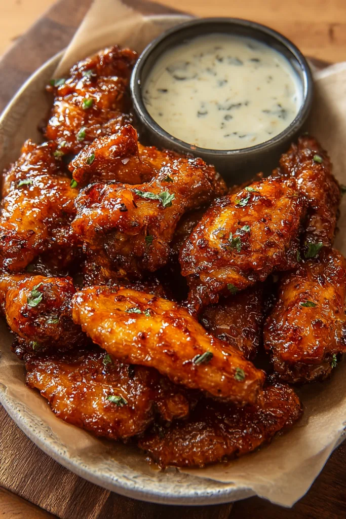 Crispy Hot Honey Chicken Wings (Air Fryer)
