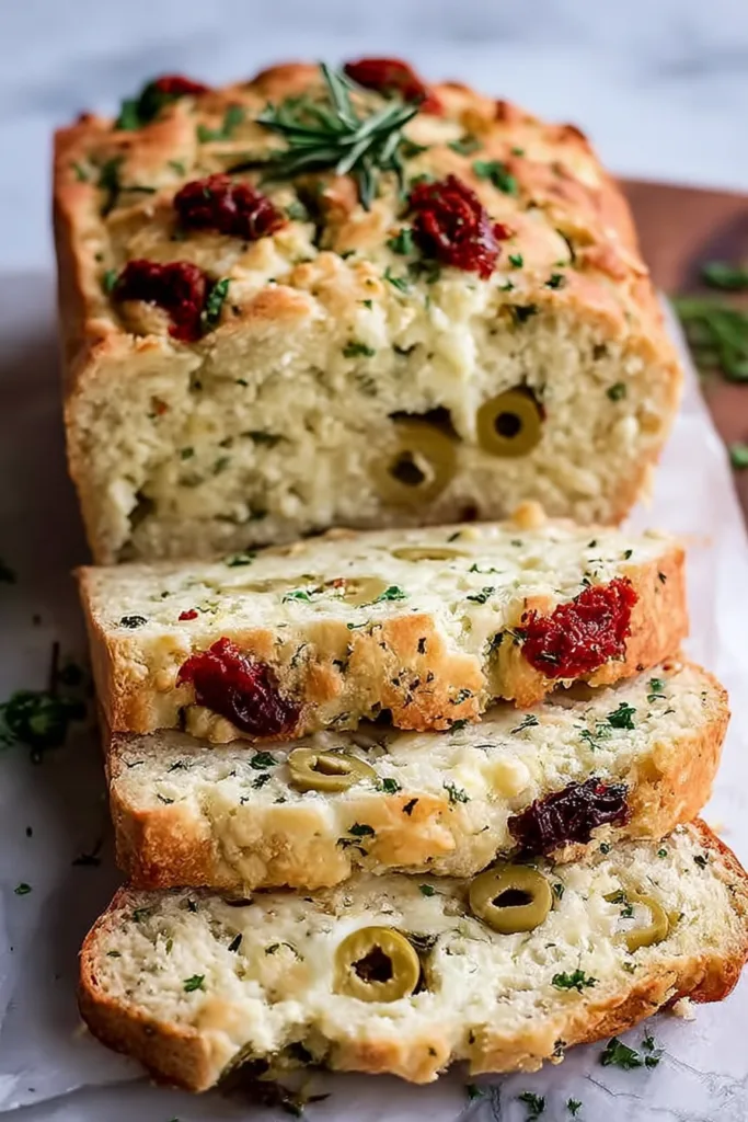 Delicious Olive Cheese Bread