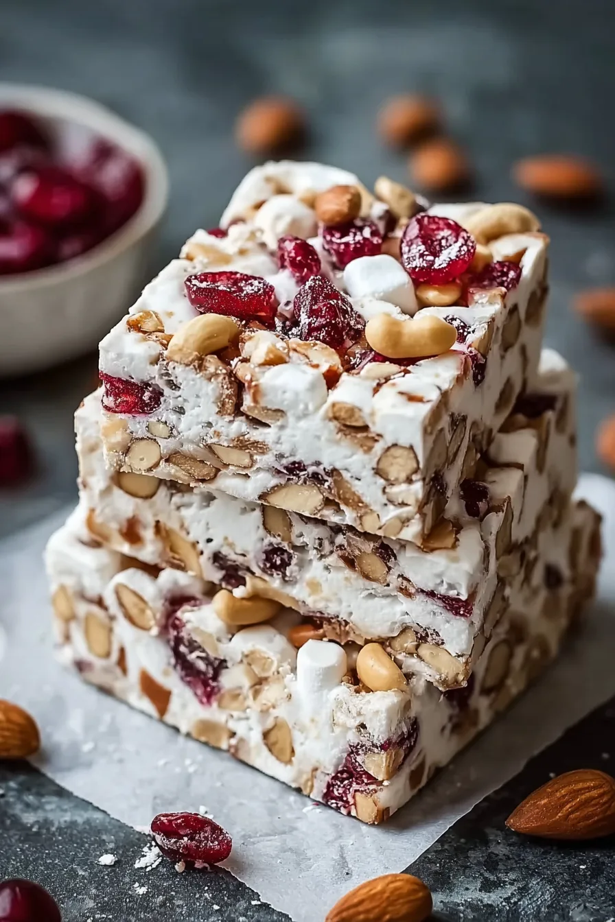 Easy Marshmallow Nougat Bars