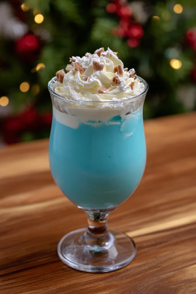 Snowflake Dream Mocktail A Magical Blue and Creamy Drink